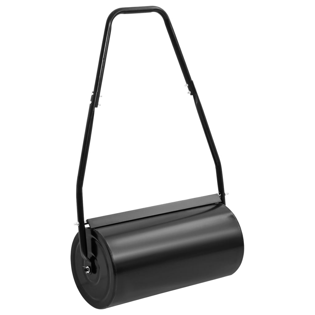 vidaXL Garden Lawn Roller with Handle Black 11.1 gal Iron and Steel