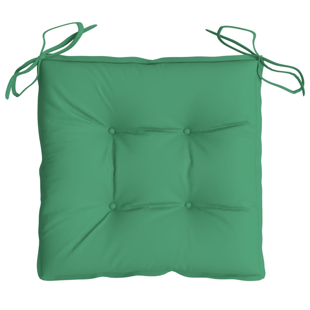 vidaXL Chair Cushions 2 pcs Green 15.7"x15.7"x2.8" Oxford Fabric