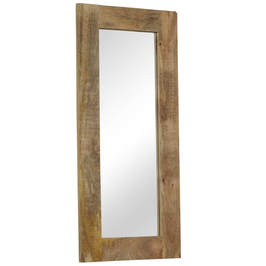 vidaXL Mirror Solid Mango Wood 19.7"x43.3"