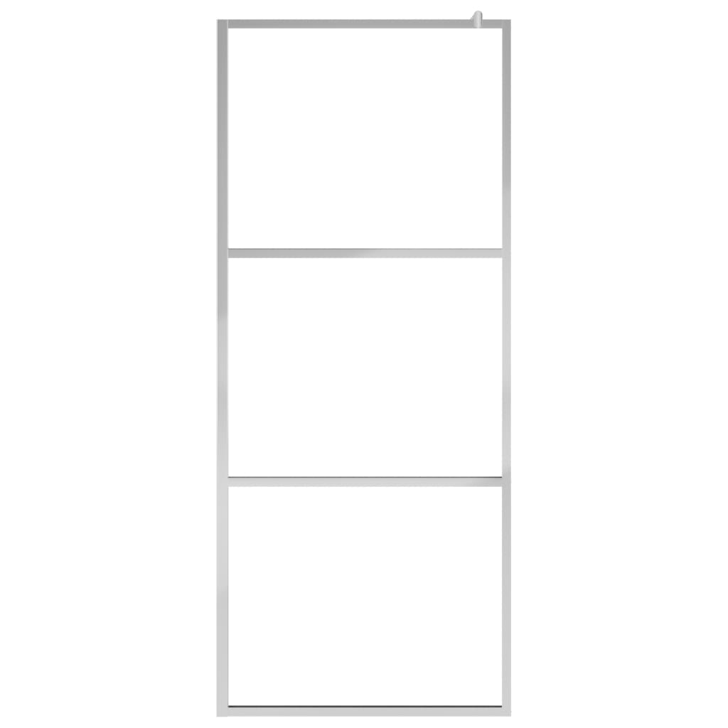 vidaXL Walk-in Shower Wall with Half Frosted ESG Glass 31.5"x76.8"