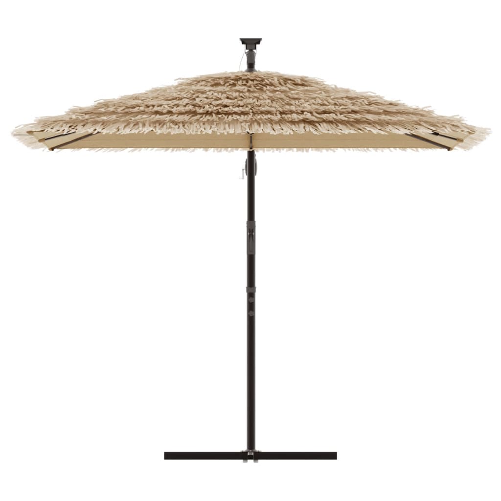 vidaXL Garden Parasol with Steel Pole Brown 96.9"x96.9"x90.6"