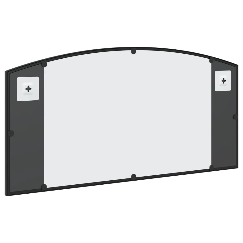 vidaXL Wall Mirror Black 31.5"x15.7" Arch Iron