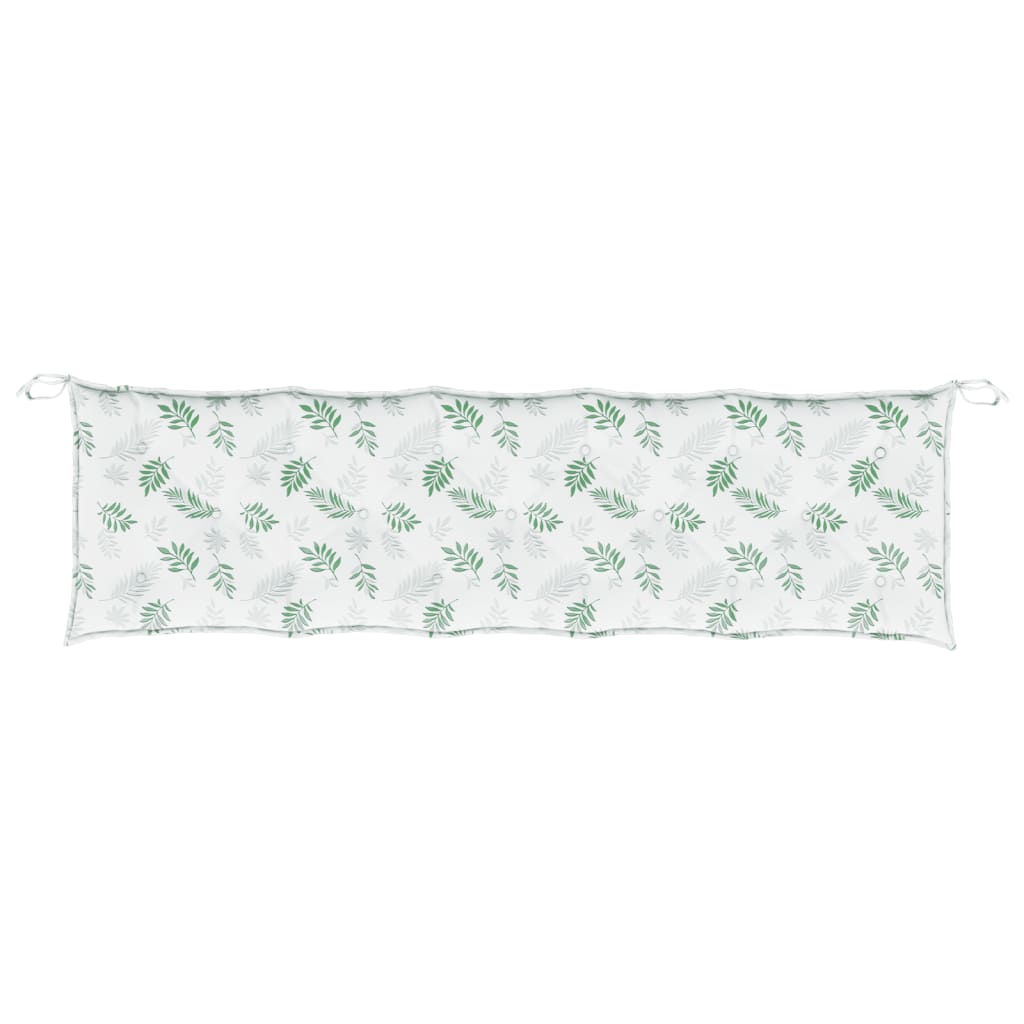 vidaXL Garden Bench Cushion Leaf Pattern 70.9"x19.7"x2.8" Oxford Fabric