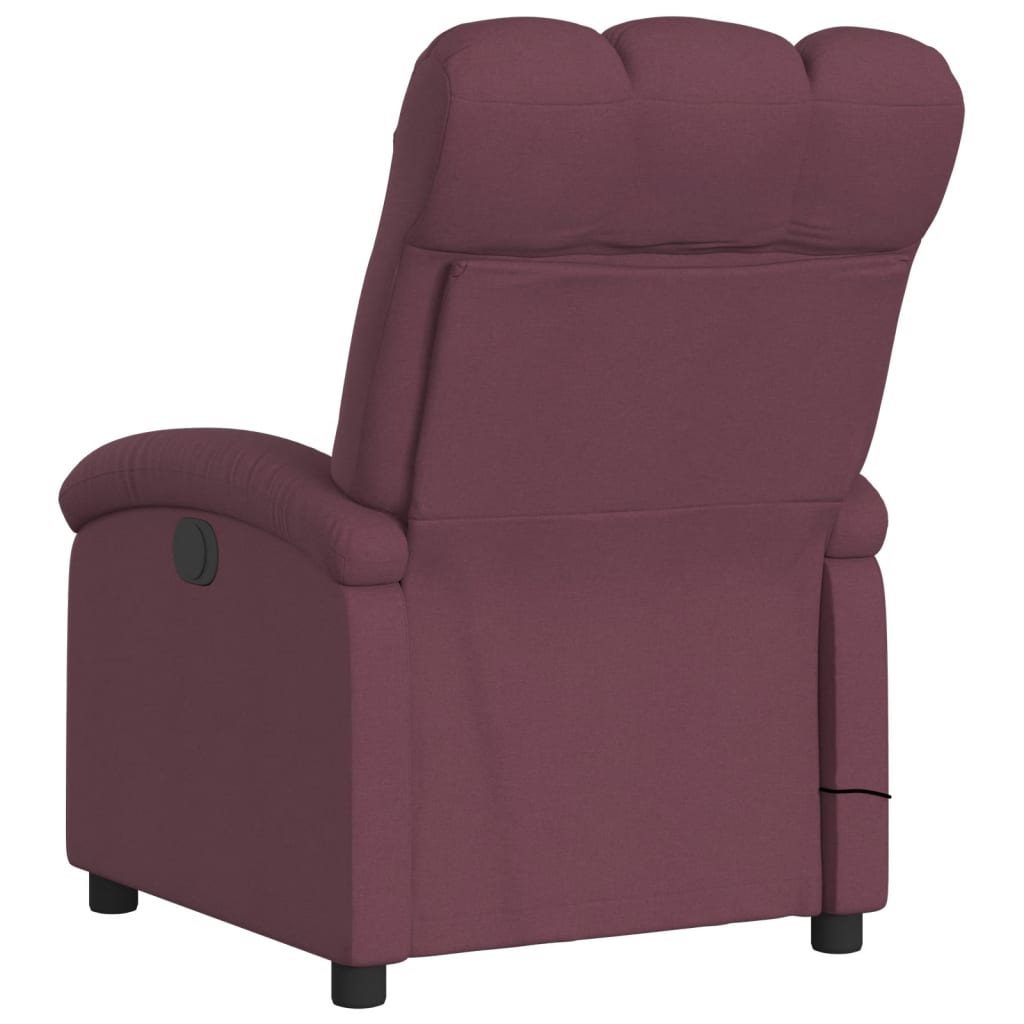 vidaXL Electric Massage Recliner Chair Purple Fabric