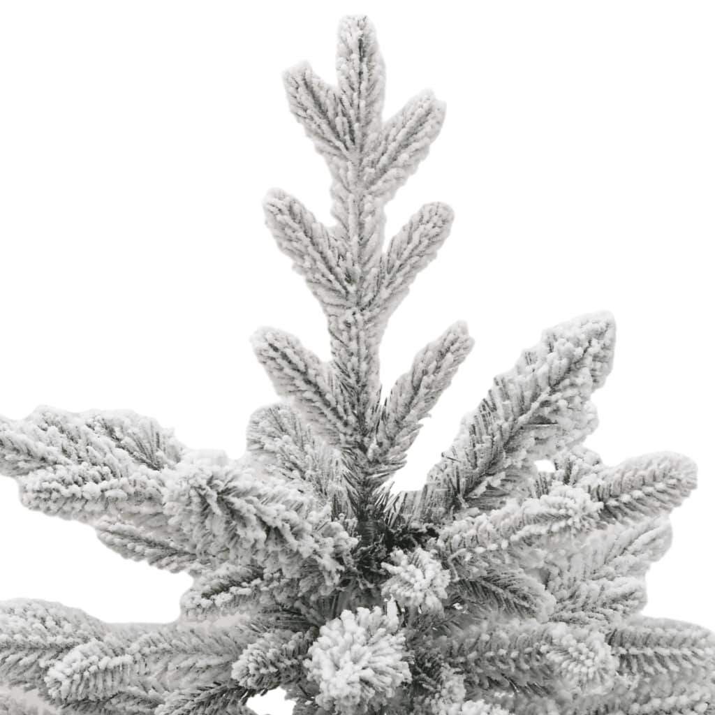 vidaXL Artificial Hinged Christmas Tree with Flocked Snow 59.1"