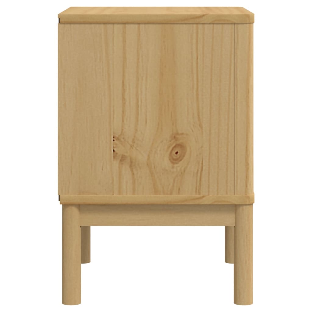 vidaXL Bedside Cabinet FLORO Wax Brown 17.7"x15.4"x22.4" Solid Wood Pine