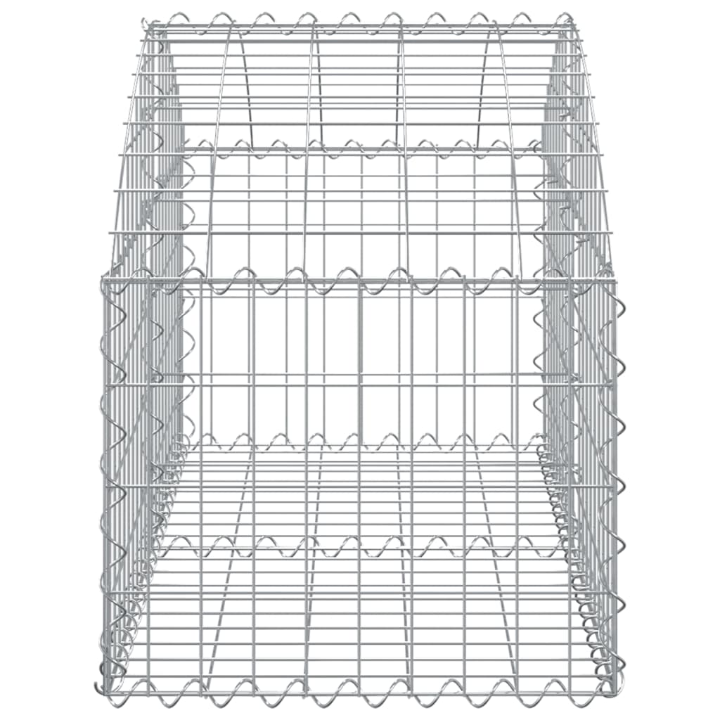 vidaXL Arched Gabion Basket 39.4"x19.7"x15.7"/23.6" Galvanized Iron