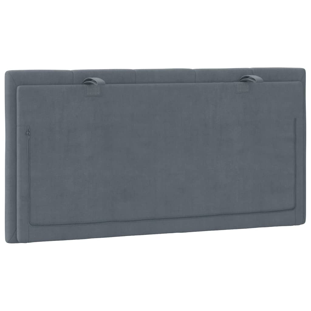 vidaXL Headboard Cushion Dark Gray 39.4" Velvet