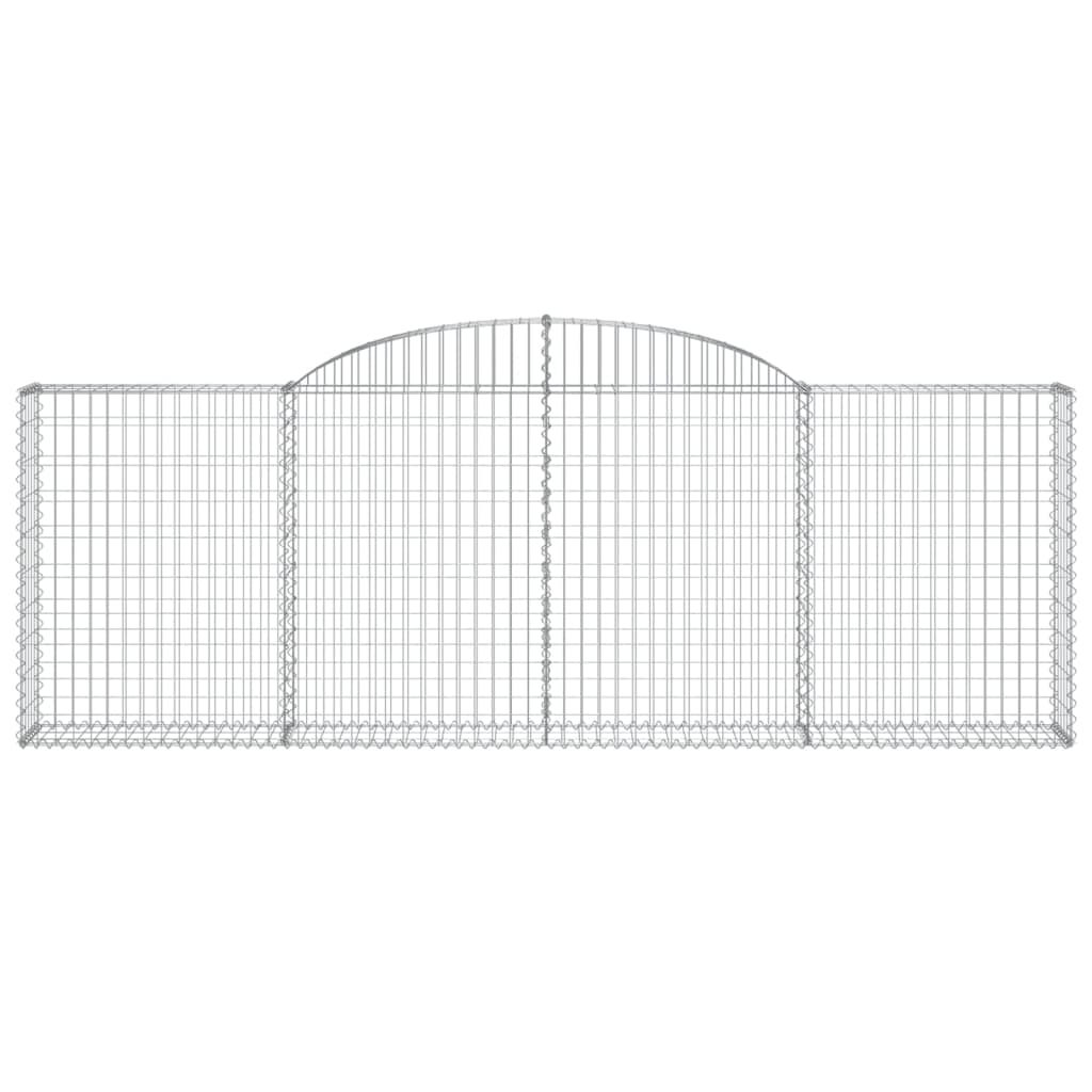 vidaXL Arched Gabion Baskets 10 pcs 118.1"x11.8"x39.4"/47.2" Galvanized Iron