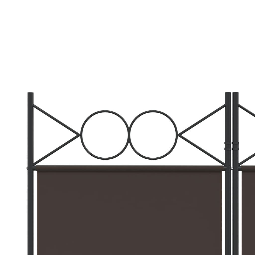 vidaXL 4-Panel Room Divider Brown 63"x78.7" Fabric