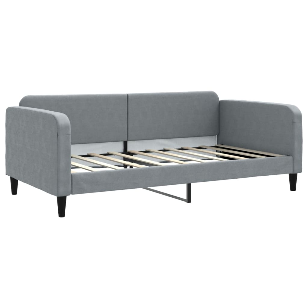 vidaXL Daybed with Trundle without Mattress Light Gray 39.4"x74.8"