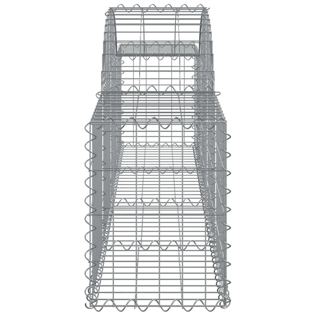 vidaXL Arched Gabion Baskets 4 pcs 78.7"x11.8"x15.7"/23.6" Galvanized Iron