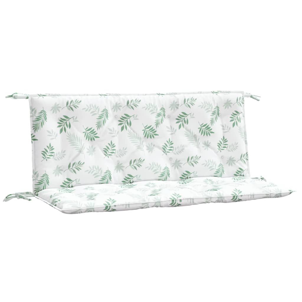 vidaXL Garden Bench Cushions 2pcs Leaf Pattern 47.2"x19.7"x2.8" Fabric