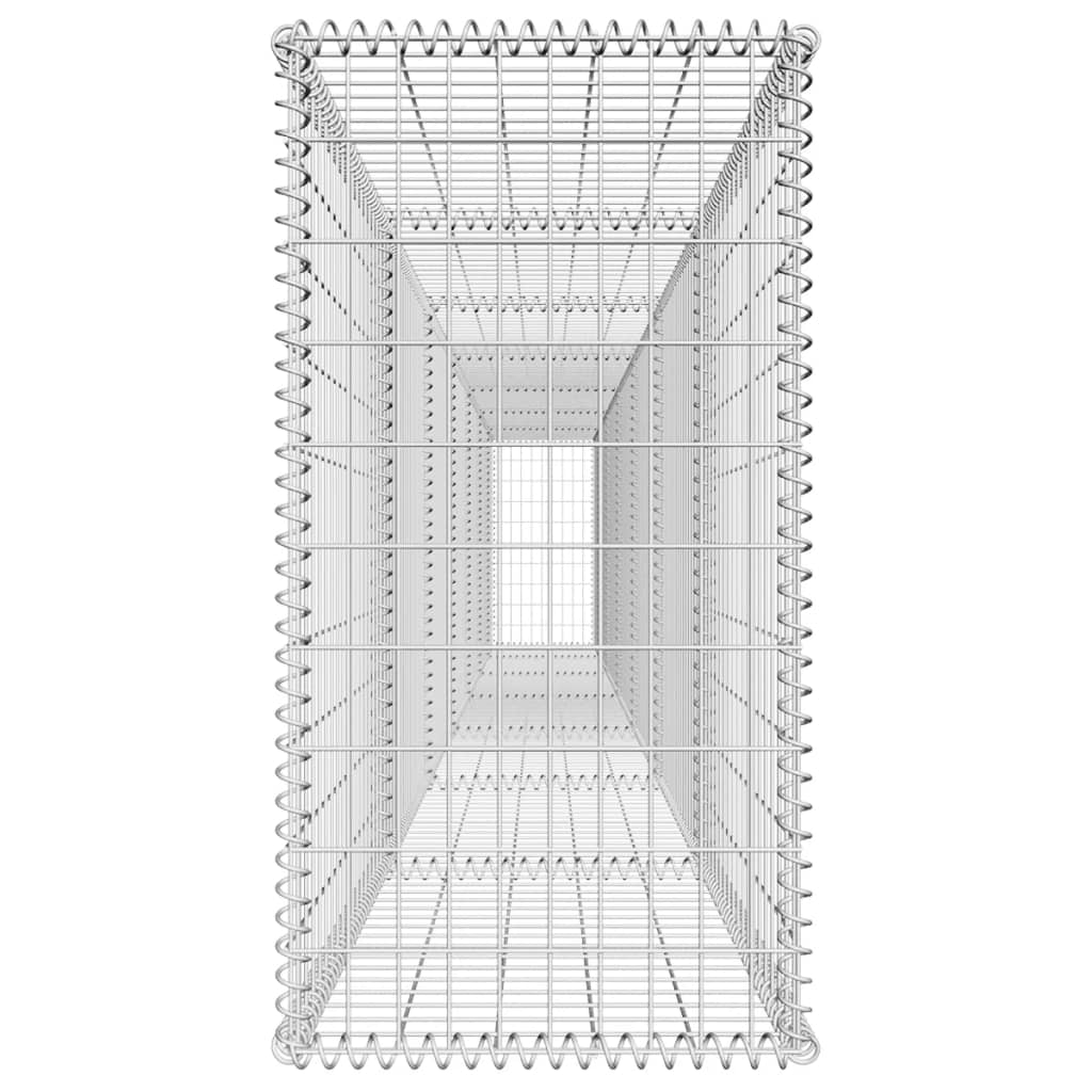 vidaXL Gabion Wall with Cover Galvanized Steel 236.2"x19.7"x39.4"