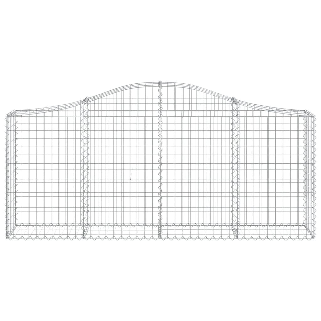 vidaXL Arched Gabion Baskets 10 pcs 78.7"x11.8"x31.5"/39.4" Galvanized Iron