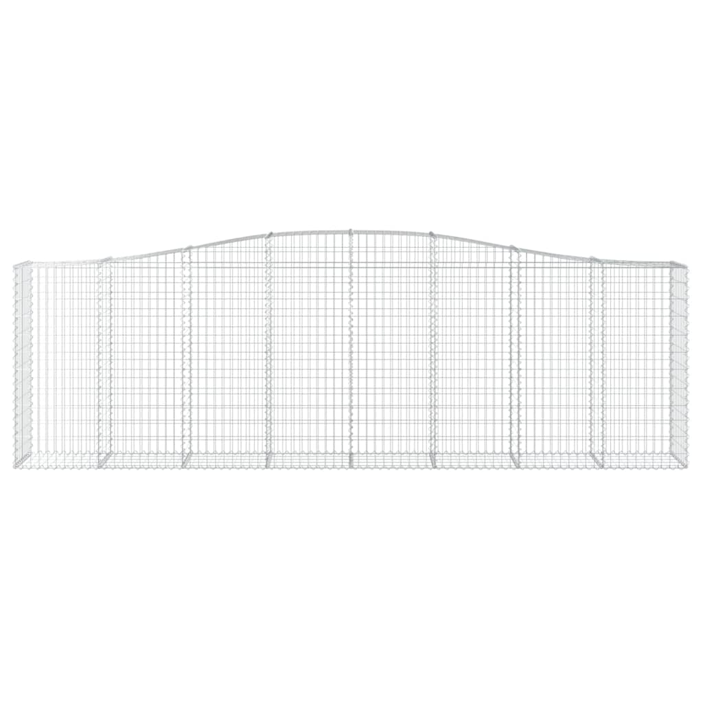 vidaXL Arched Gabion Basket 157.5"x19.7"x47.2"/55.1" Galvanized Iron