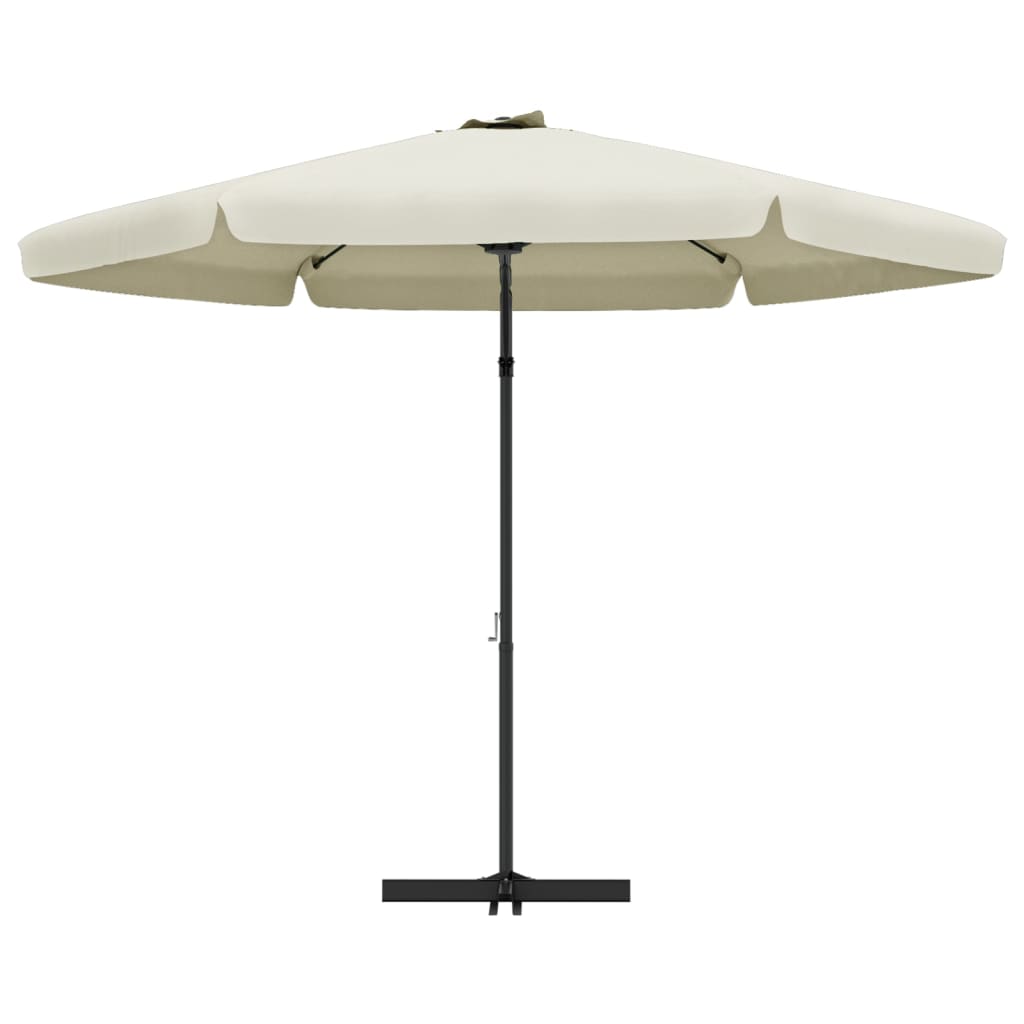 vidaXL Outdoor Parasol with Steel Pole 118.1" Sand White