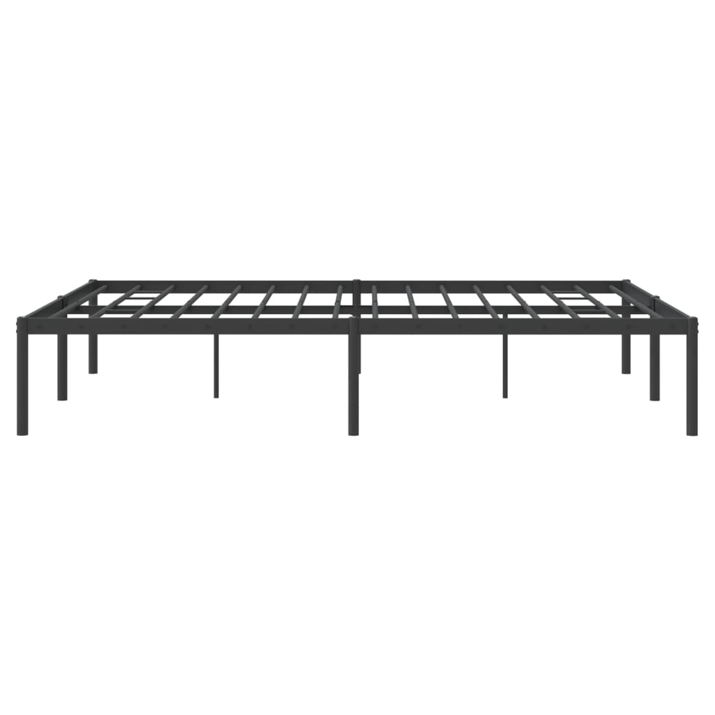 vidaXL Metal Bed Frame without Mattress Black 59.1"x78.7"