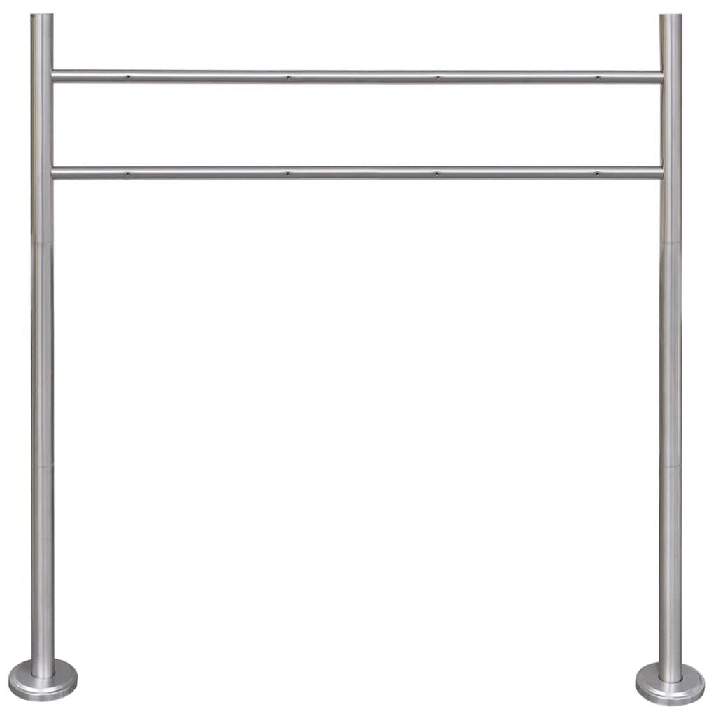 vidaXL Stainless Steel Stand for Double Mailbox