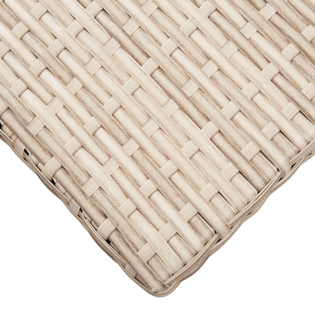 vidaXL Coffee Table Beige 27.6"x15.7"x15" Poly Rattan