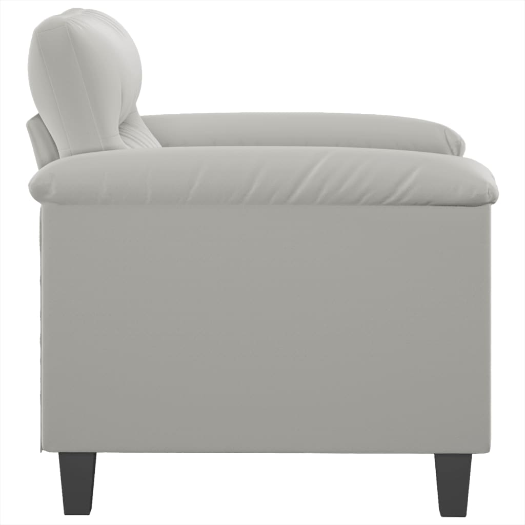 vidaXL Sofa Chair Light Gray 23.6" Microfiber Fabric