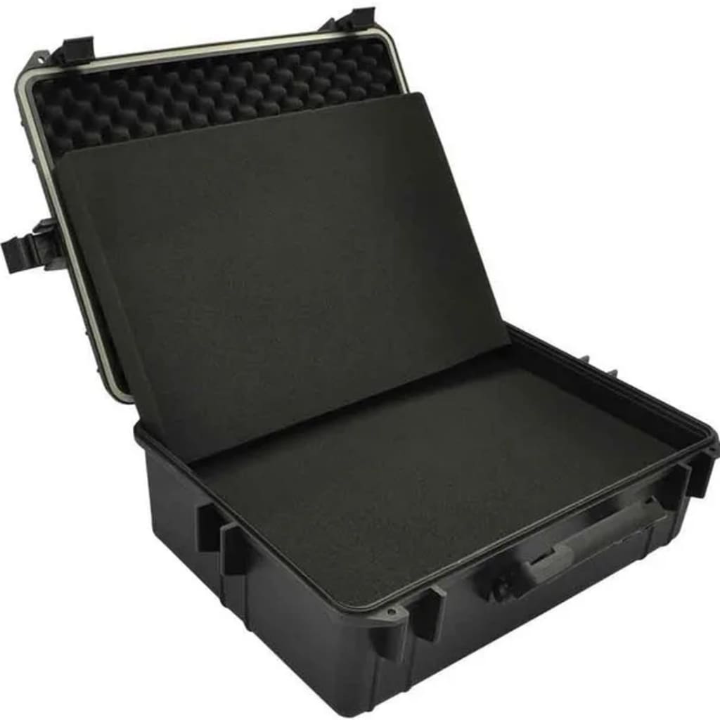 vidaXL Transport Hard-Case Black w/ Foam 9.2 gal capacity