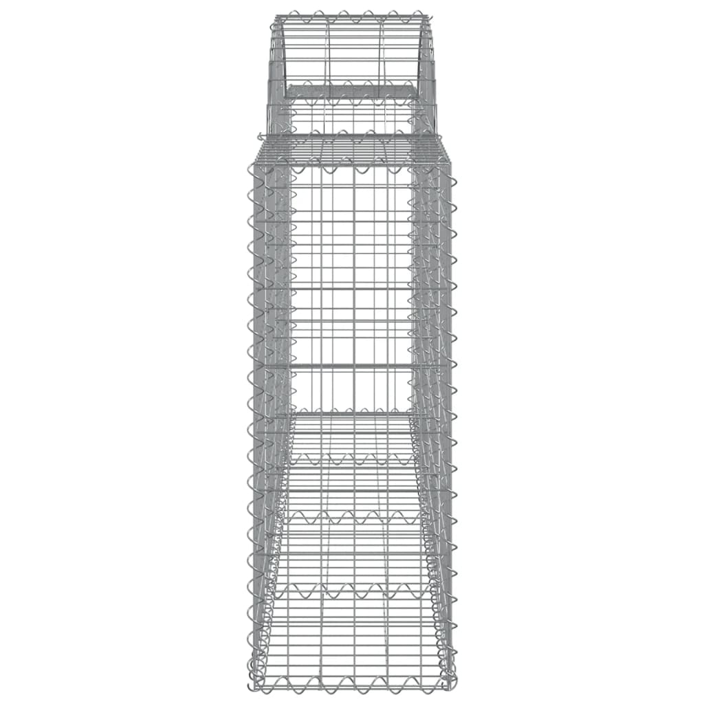 vidaXL Arched Gabion Baskets 3 pcs 78.7"x11.8"x31.5"/39.4" Galvanized Iron