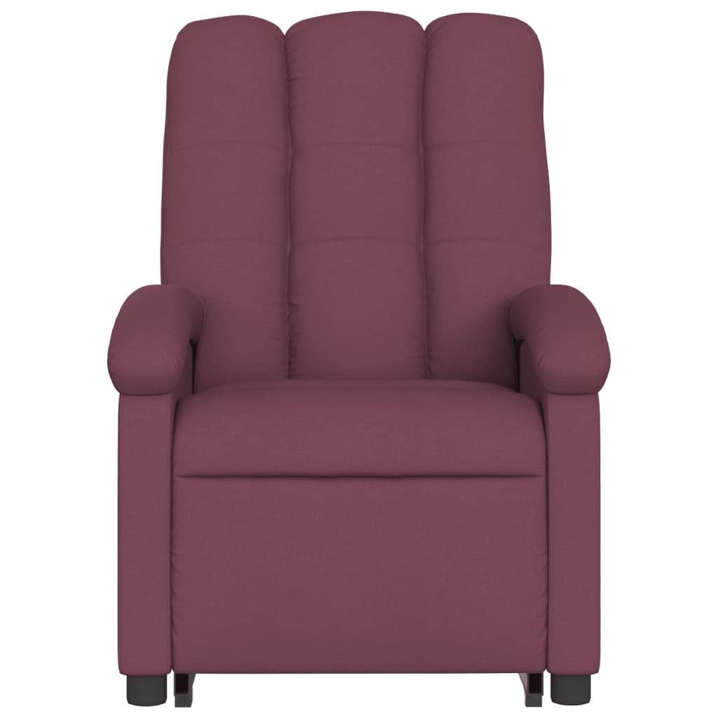 vidaXL Electric Stand up Massage Recliner Chair Purple Fabric