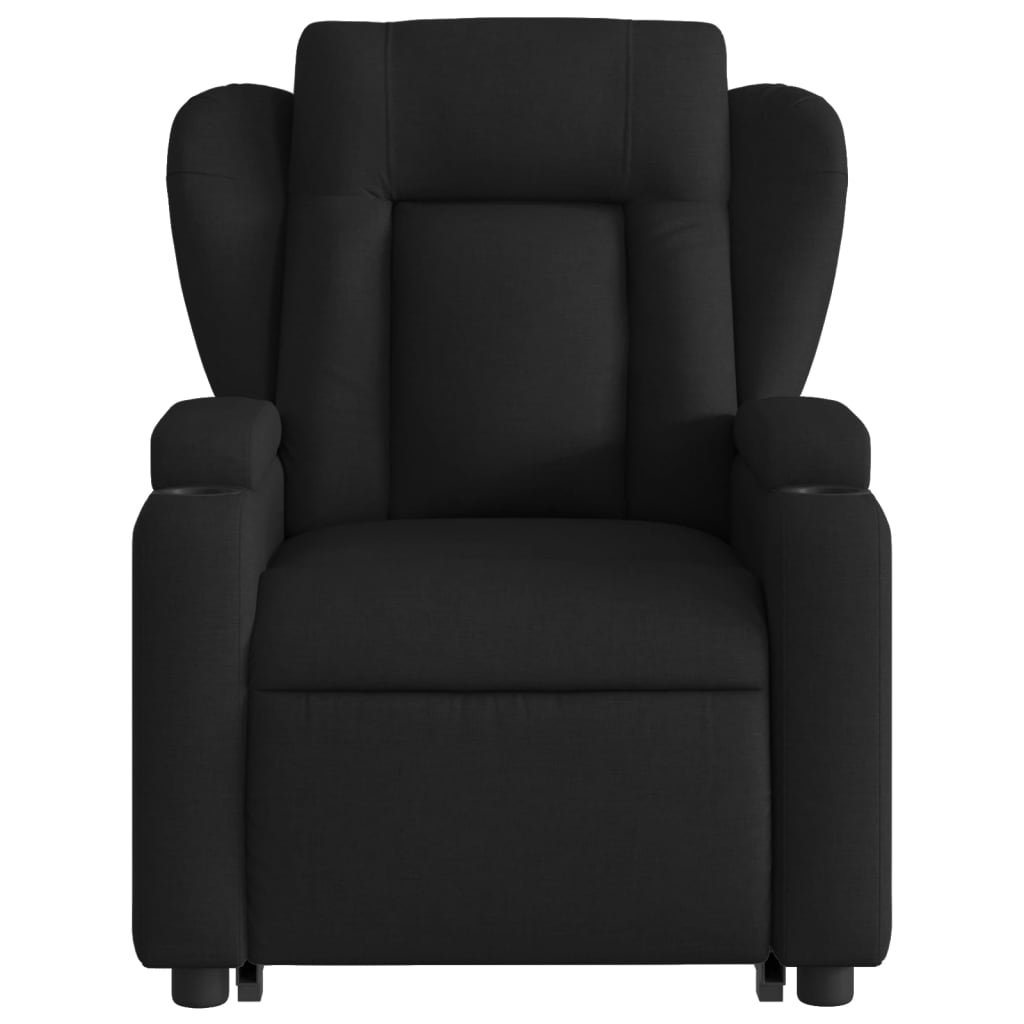 vidaXL Stand up Massage Recliner Chair Black Fabric