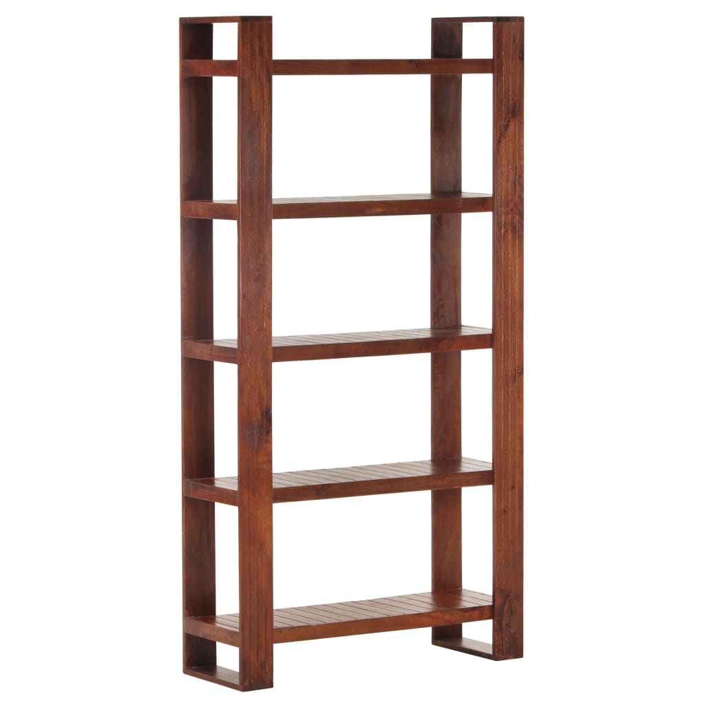 vidaXL Book Cabinet Honey Brown 33.5"x11.8"x65.4" Solid Acacia Wood