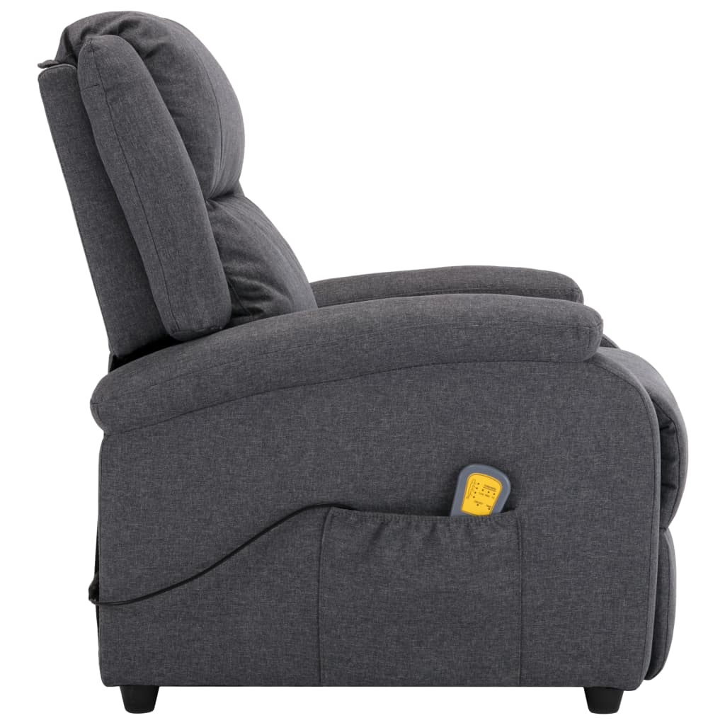 vidaXL Massage Chair Dark Gray Fabric