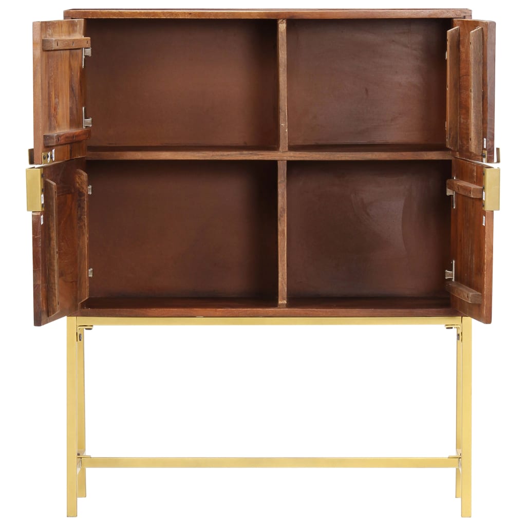 vidaXL Highboard 31.5"x11.8"x39.4" Solid Acacia Wood