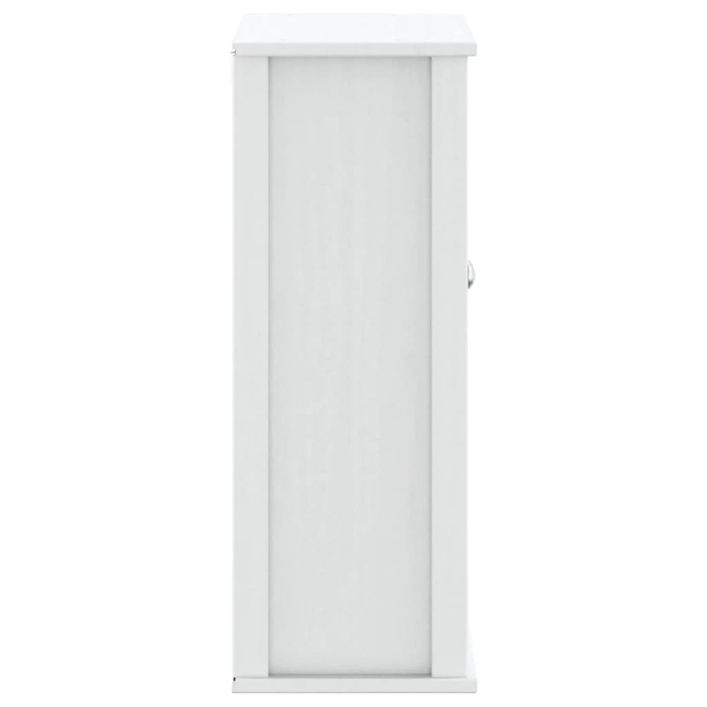 vidaXL Bathroom Wall Cabinet BERG White 27.4"x10.6"x28.1" Solid Wood