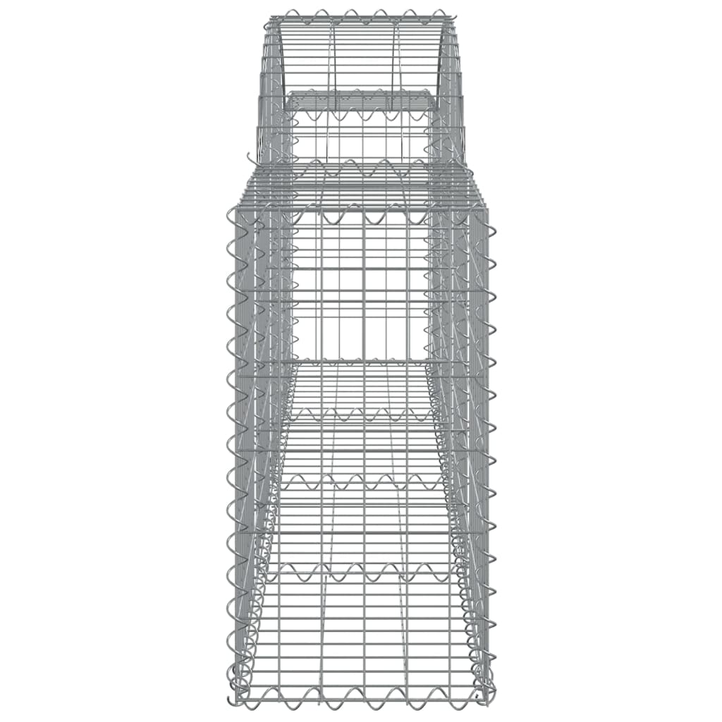 vidaXL Arched Gabion Baskets 4 pcs 78.7"x11.8"x23.6"/31.5" Galvanized Iron