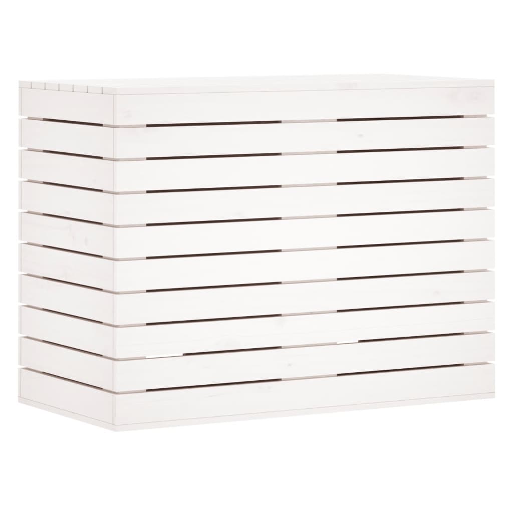 vidaXL Laundry Basket White 34.8"x17.3"x26" Solid Wood Pine