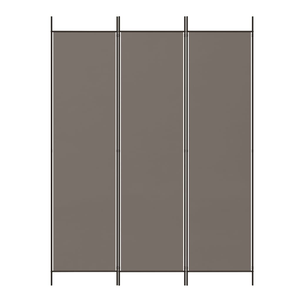 vidaXL 3-Panel Room Divider Anthracite 59.1"x86.6" Fabric