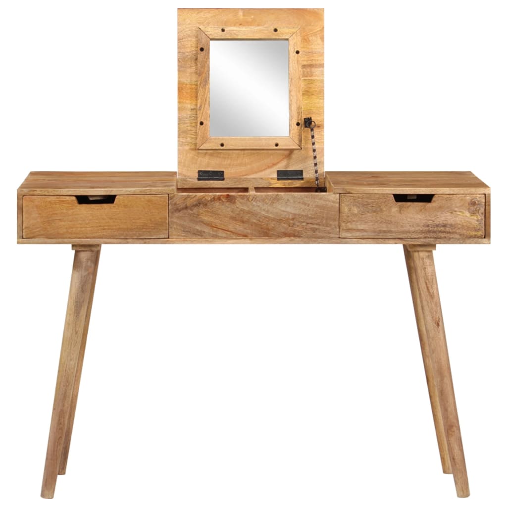 vidaXL Dressing Table 44"x17.7"x29.9" Solid Mango Wood