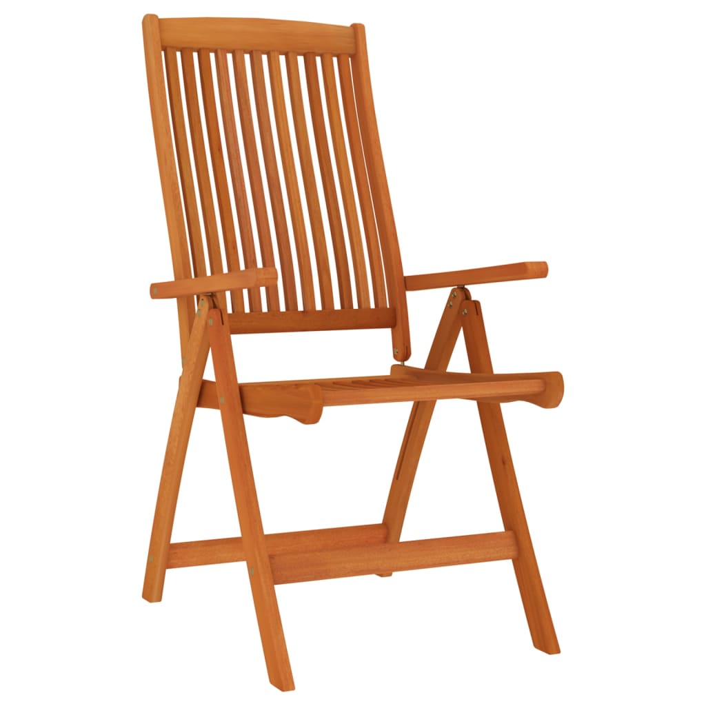 vidaXL Folding Patio Chairs 8 pcs Solid Wood Eucalyptus