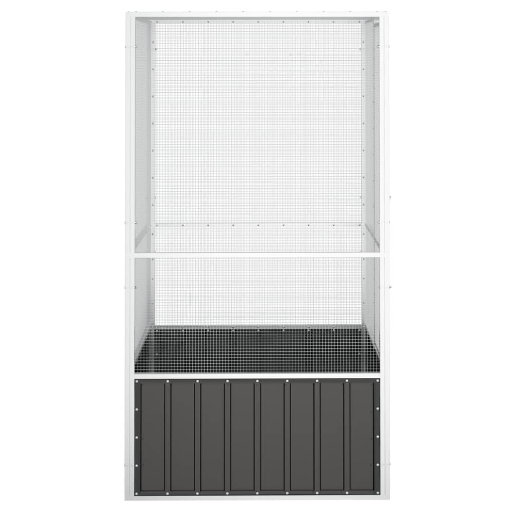 vidaXL Bird Cage Anthracite 43.7"x42.1"x83.3" Galvanized Steel