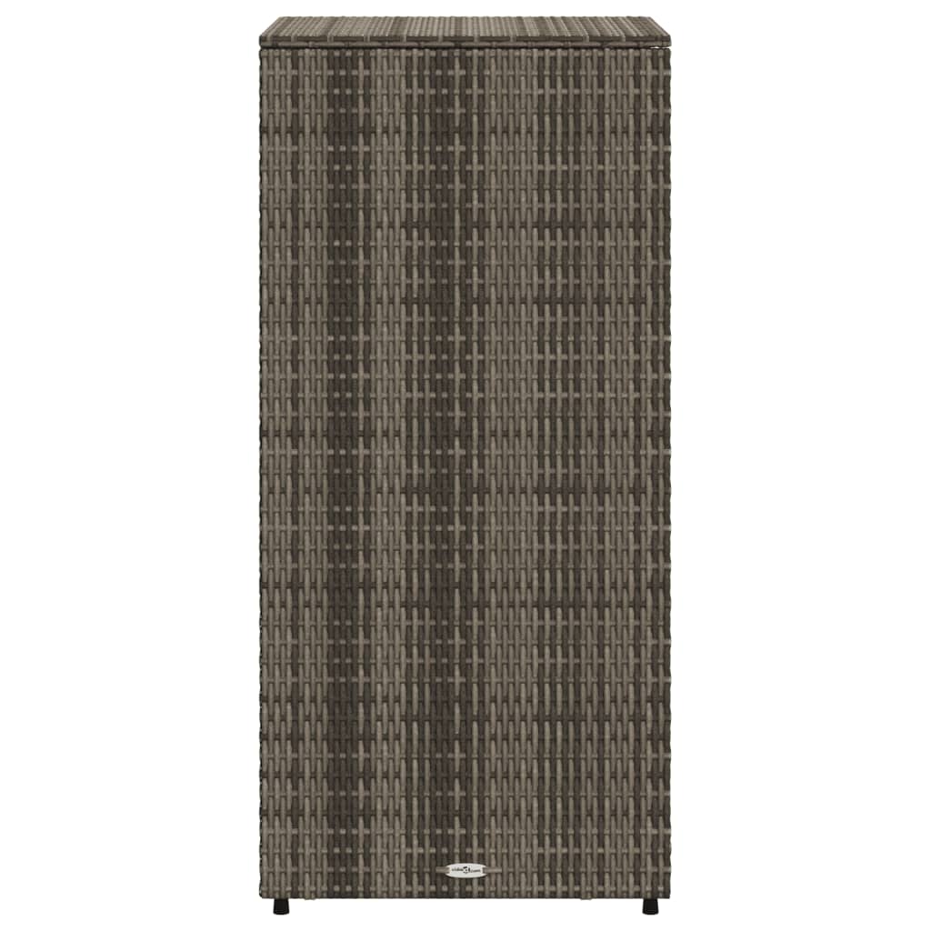 vidaXL Patio Storage Cabinet Gray 19.7"x21.7"x45.3" Poly Rattan