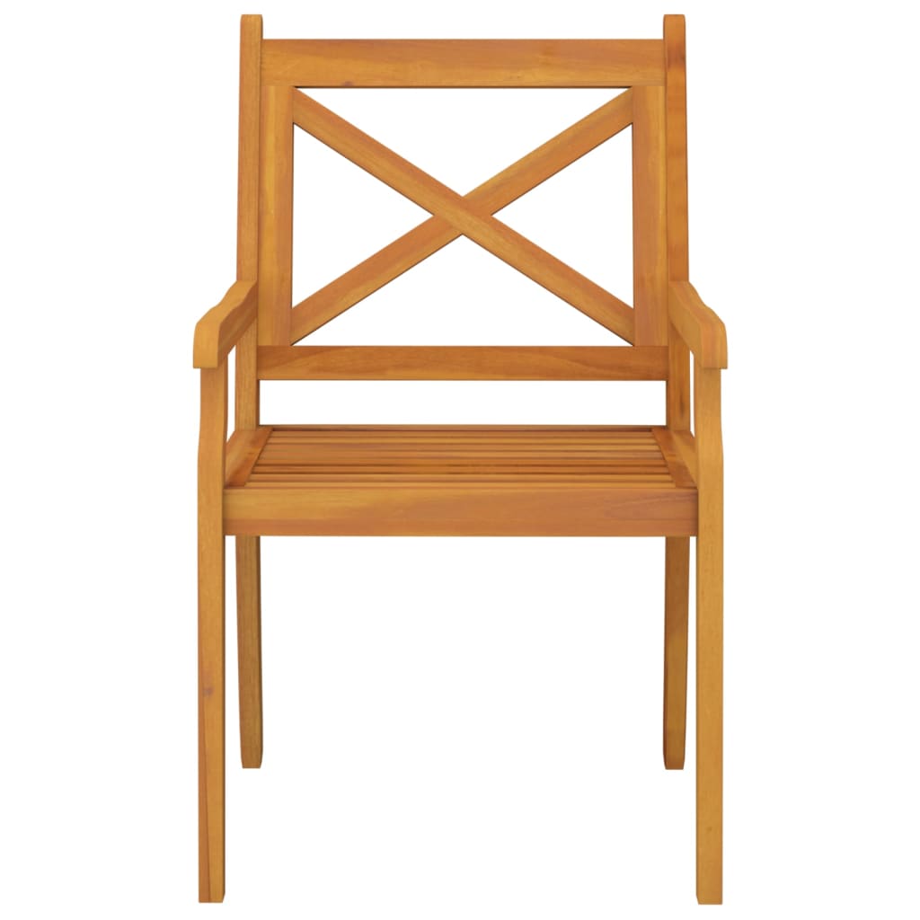 vidaXL Patio Dining Chairs 3 pcs Solid Wood Acacia