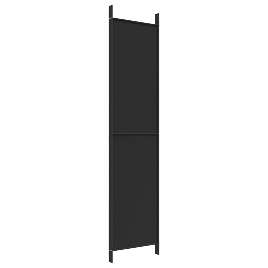 vidaXL 4-Panel Room Divider Black 78.7"x86.6" Fabric