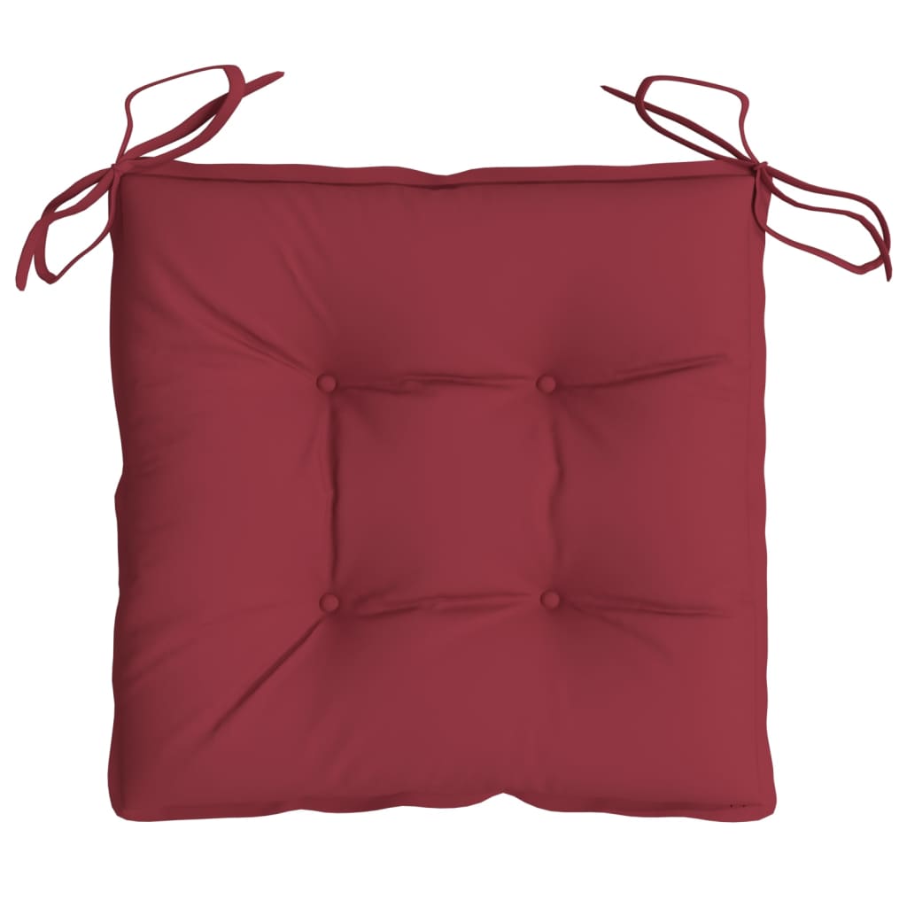 vidaXL Chair Cushions 4 pcs Wine Red 19.7"x19.7"x2.8" Oxford Fabric