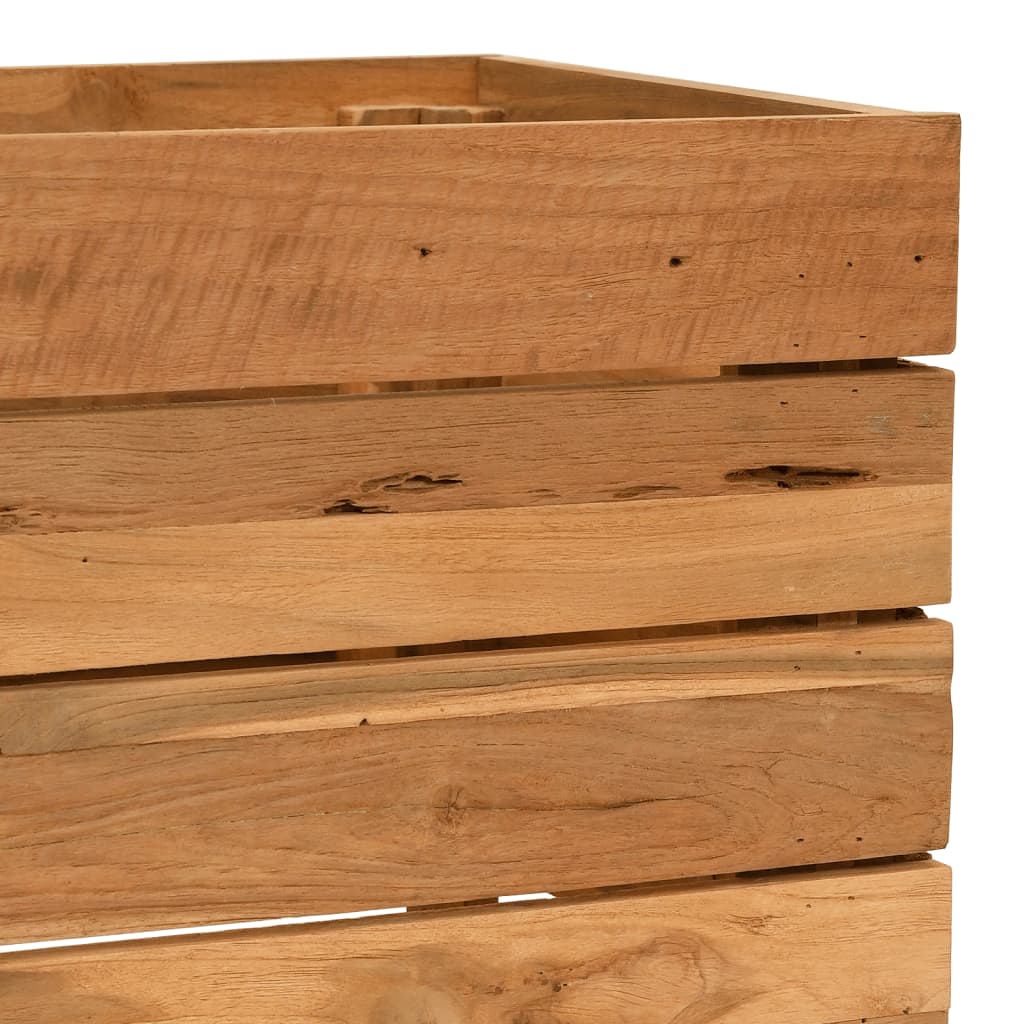 vidaXL Raised Bed 19.7"x15.7"x15" Recycled Teak Wood and Steel