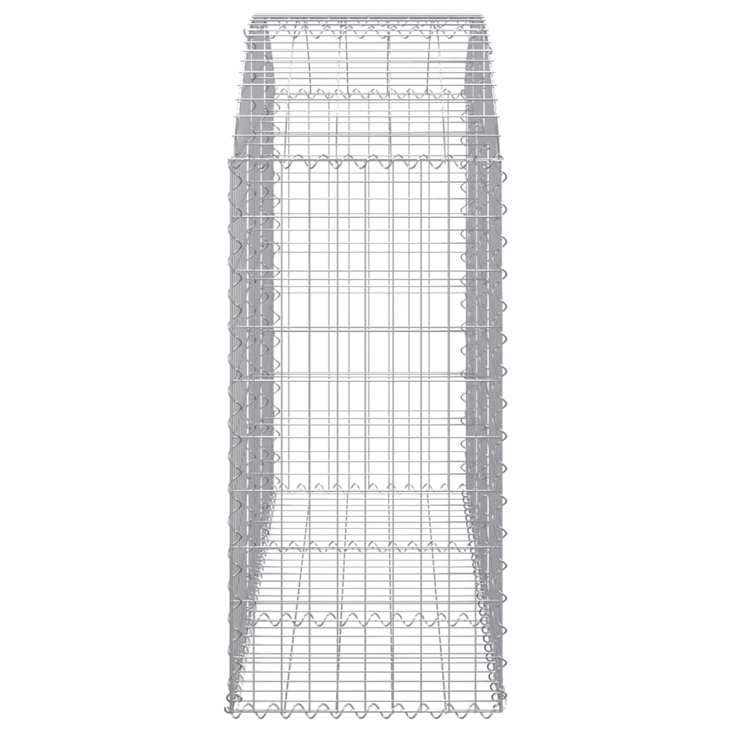 vidaXL Arched Gabion Basket 59.1"x19.7"x39.4"/47.2" Galvanized Iron