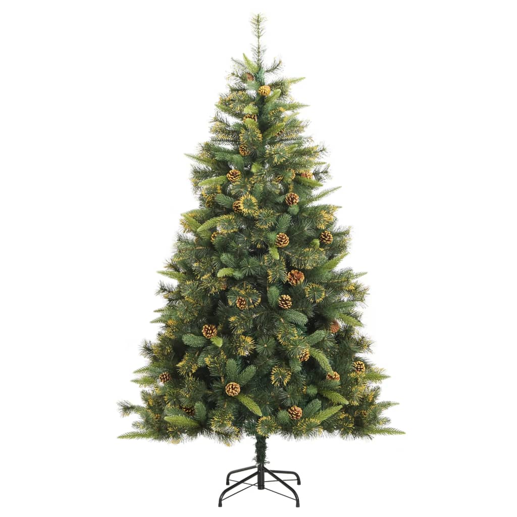 vidaXL Artificial Hinged Christmas Tree 300 LEDs & Ball Set 82.7"