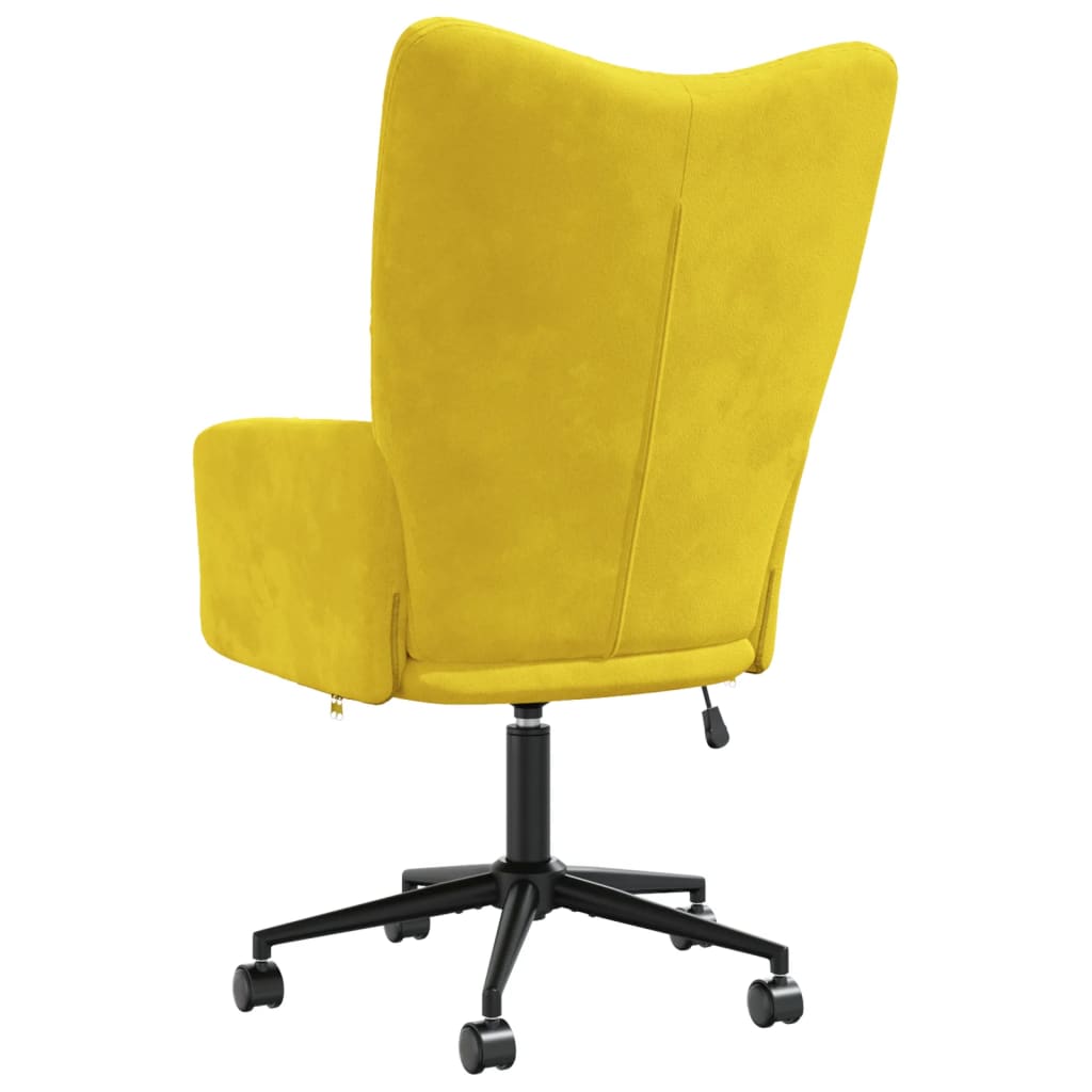 vidaXL Relaxing Chair Mustard Yellow Velvet