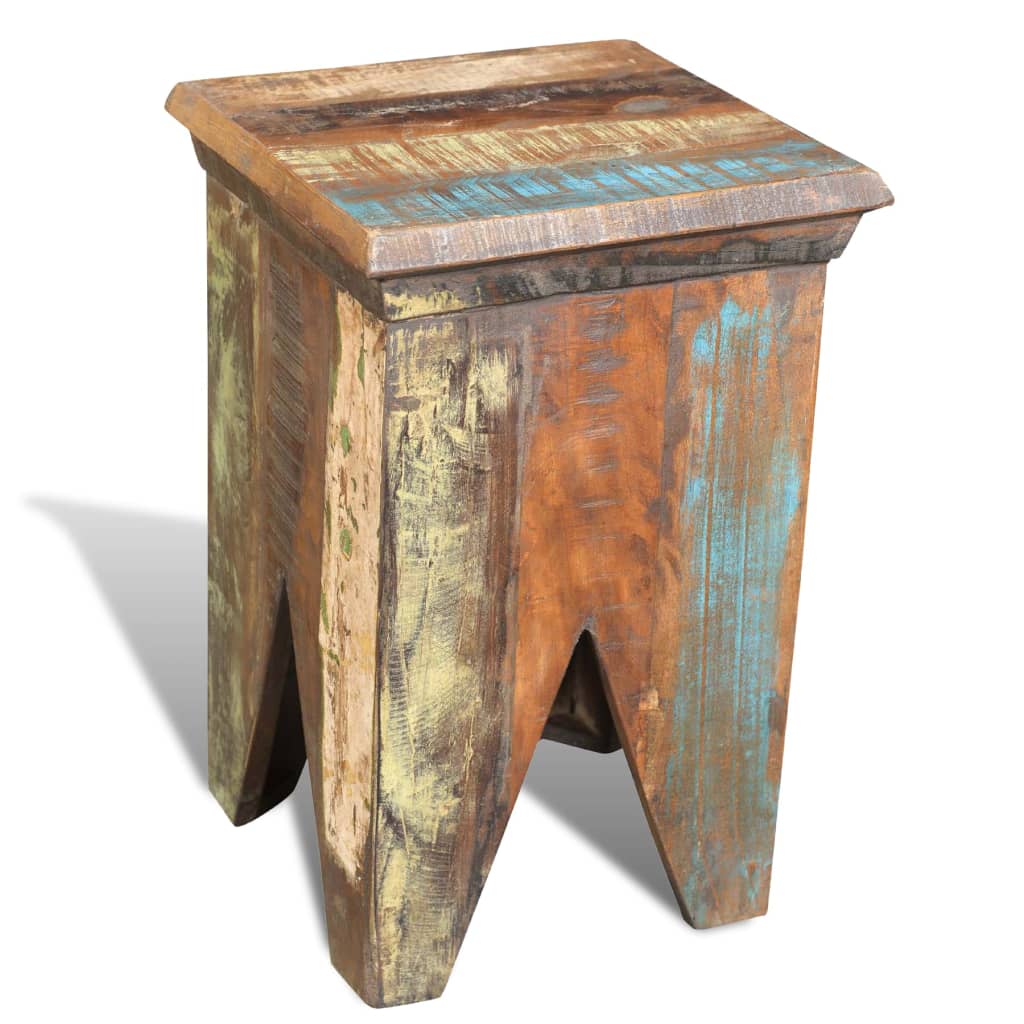 vidaXL Stool Solid Reclaimed Wood