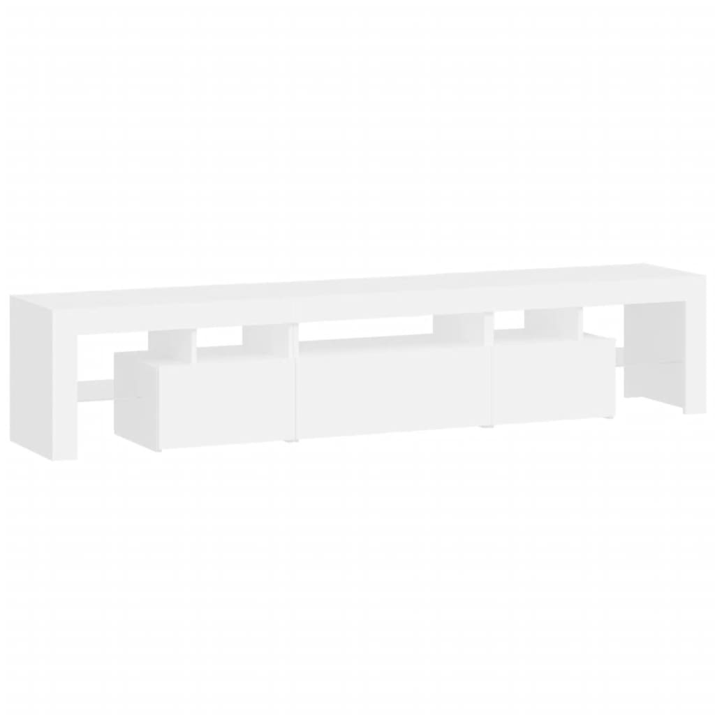 vidaXL TV Stand with LED Lights White 78.7"x14.4"x15.7"