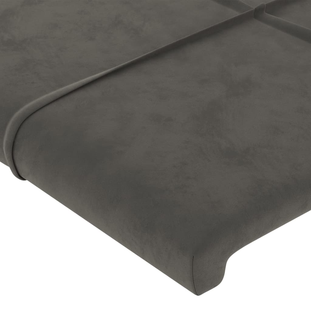 vidaXL LED Headboard Dark Gray 57.9"x6.3"x30.7"/34.6" Velvet